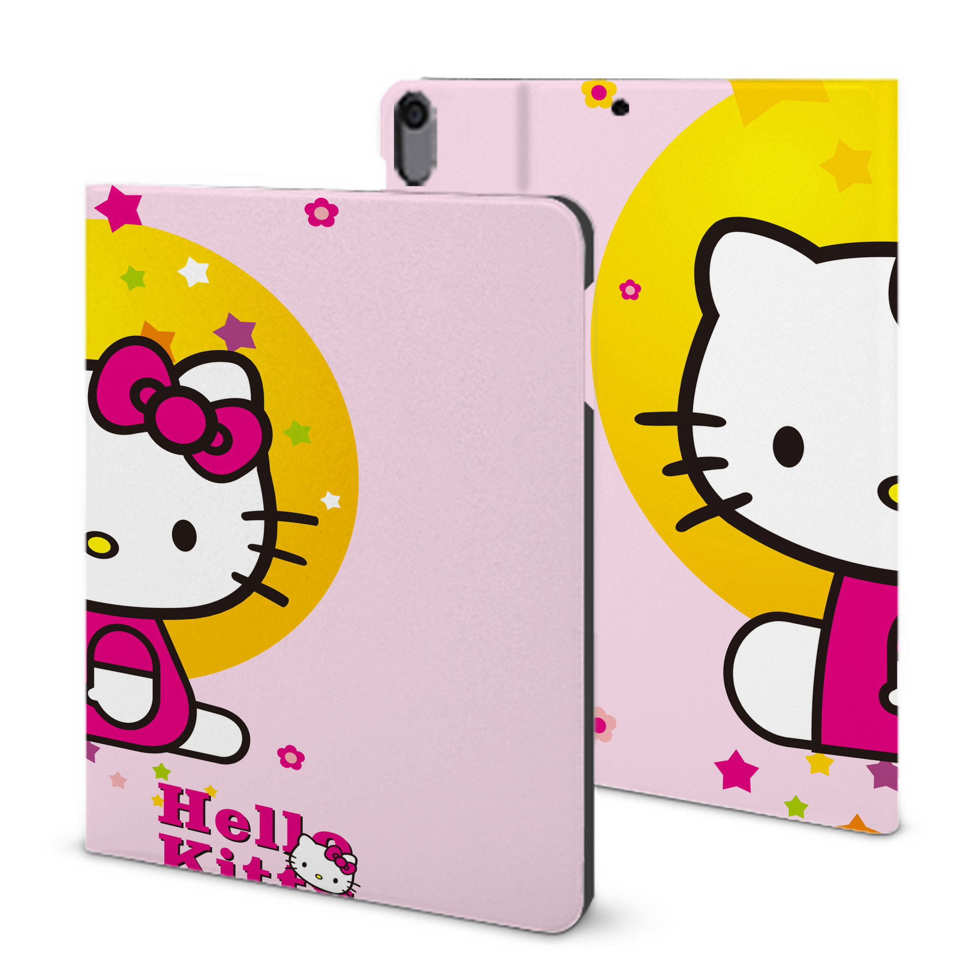 （画像用） Hello Kitty ハローキティ IPad ケース ブック型 PUレザー TPU 耐衝撃 軽量 薄型 ペン収納なし 全面保護 IPad 各モデル対応